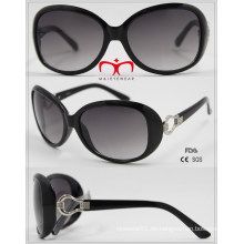 Modische UV400 Schutz Damen Sonnenbrille mit Metall Dekoration (WSP601540)